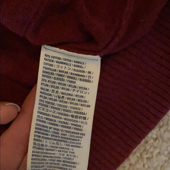 Abercrombie cardigan merlot xl preppy patch - Picture 12 of 13